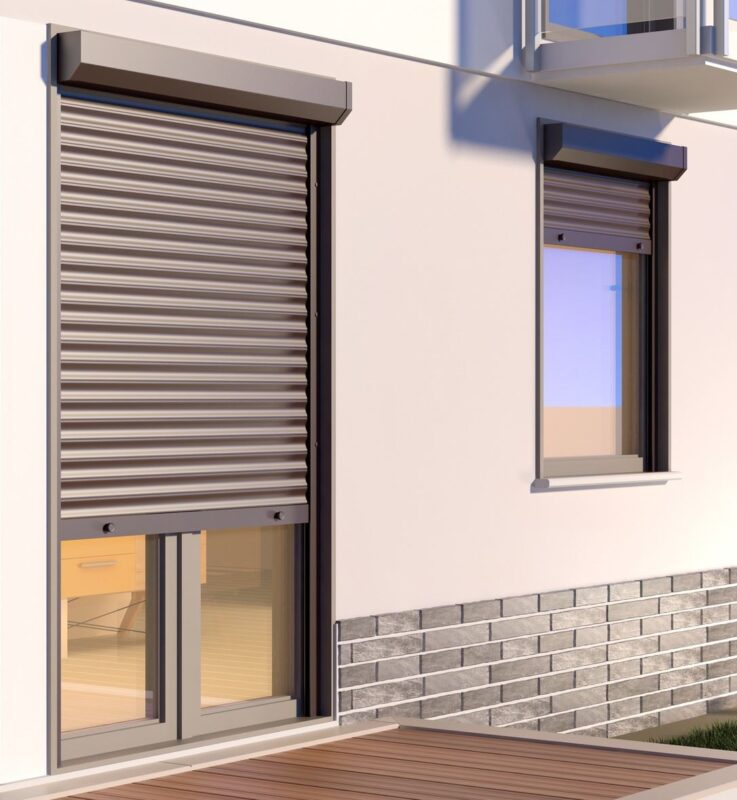 Modern tasarımlı dış mekan panjur sistemi
